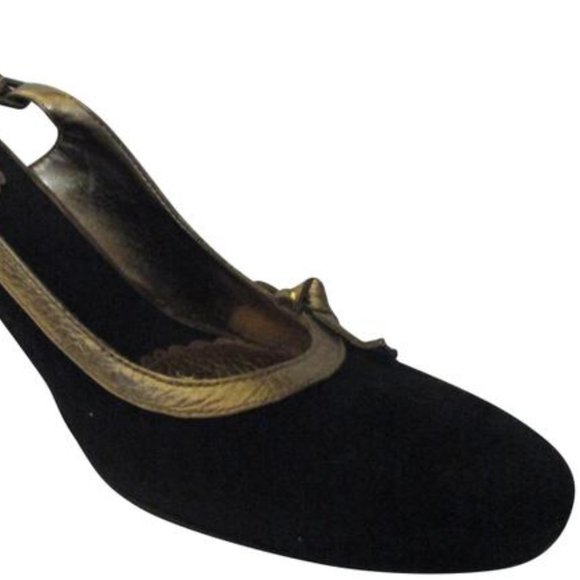 *Enzo Angiolini Black Suede Slingback Round Toe - Picture 2 of 10